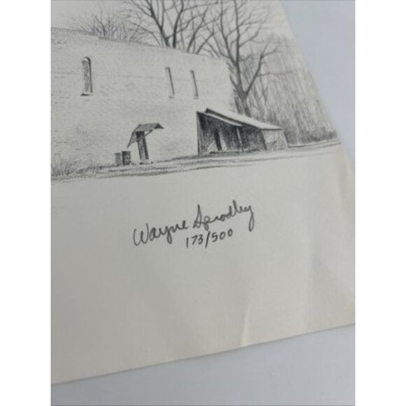 Wayne Spradley Set/2 Cropwell Baptist Church - Post Office Trading Post -Signed - Picture 15 of 16